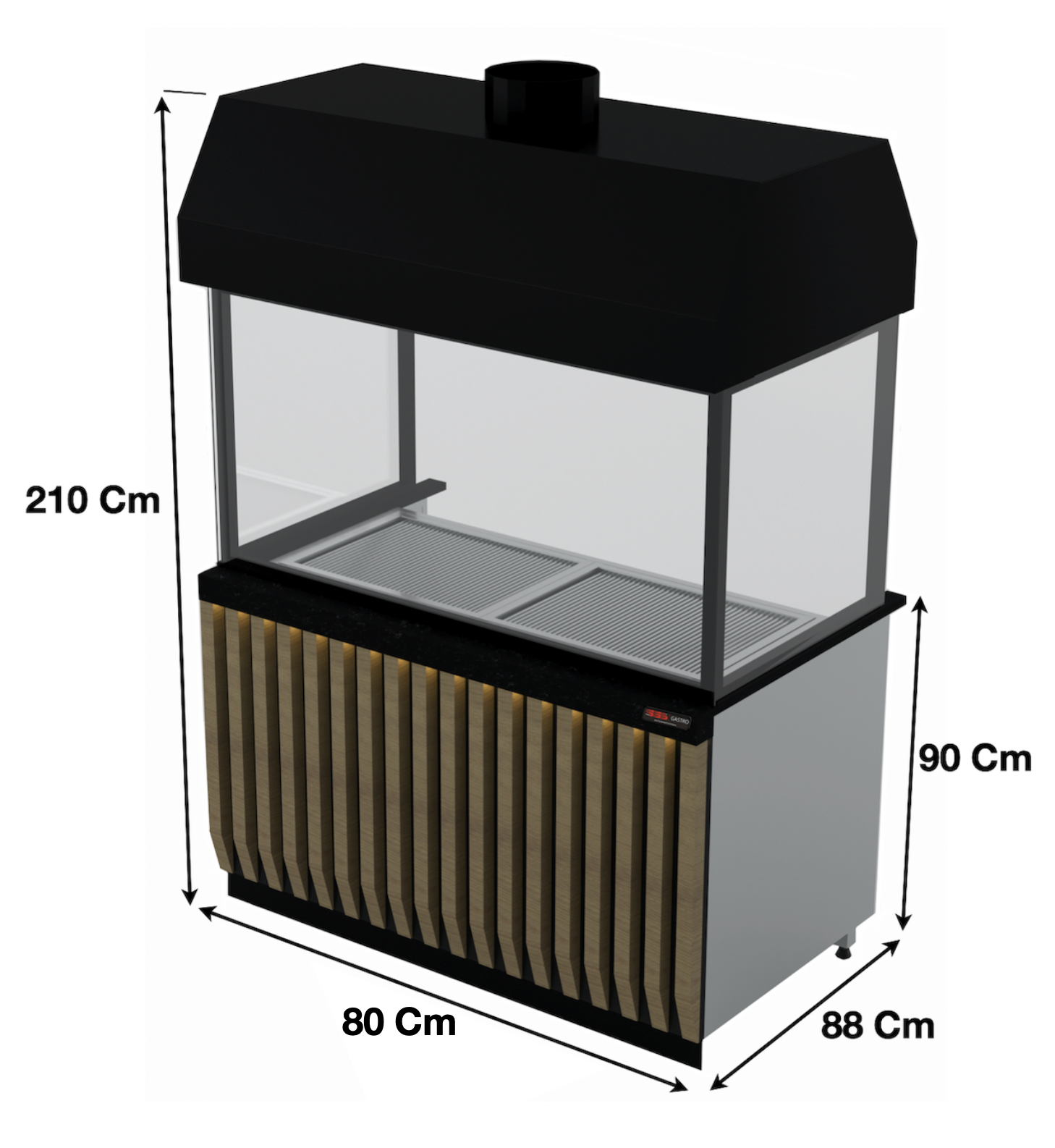 Barbecue 80 Cm – Série LUXUS SGSOCK80 | Marque: SGS - EQUIPEMENT RESTAURATION