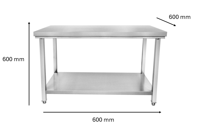 Table soubassement inox 600 x 600 x 600 mm | CUIST STTF066S - EQUIPEMENT RESTAURATION