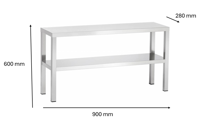 Etagère du chef à poser 900 x 280 x 600 mm | CUIST EXT900 - EQUIPEMENT RESTAURATION