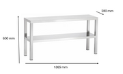 Etagère du chef à poser 1365 x 280 x 600 mm | CUIST EXT1365 - EQUIPEMENT RESTAURATION