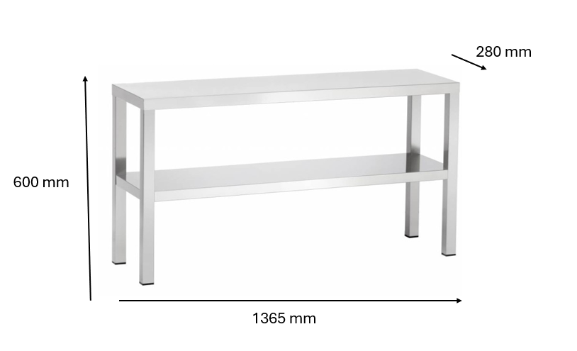 Etagère du chef à poser 1365 x 280 x 600 mm | CUIST EXT1365 - EQUIPEMENT RESTAURATION