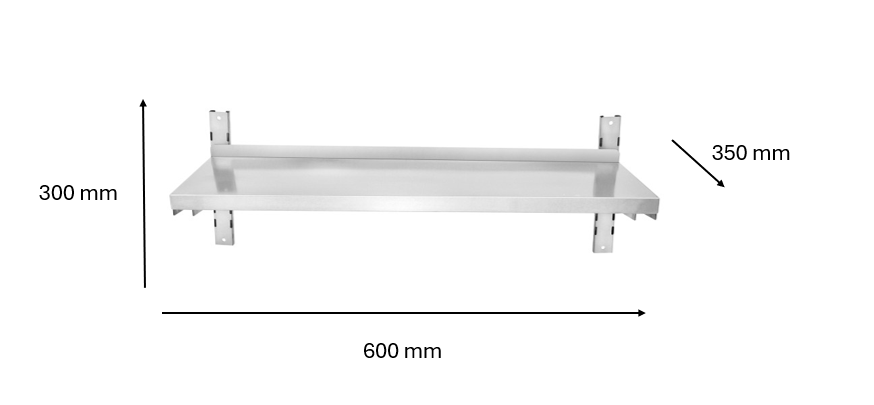 Etagère murale inox 600 x 300 x 350 mm | CUIST STSW063 - EQUIPEMENT RESTAURATION