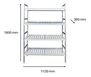 Rayonnage chambre froide 1120 x 360 x 1800 | CUIST BW812510 - EQUIPEMENT RESTAURATION