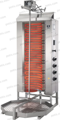 Machine à kebab 4 Zones – Version EHP | Marque: Potis E4 - EQUIPEMENT RESTAURATION