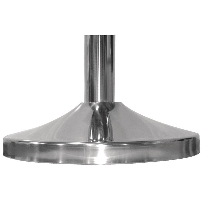 Poteau d accueil en acier inoxydable Bolero chromé à tête ronde - EQUIPEMENT RESTAURATION