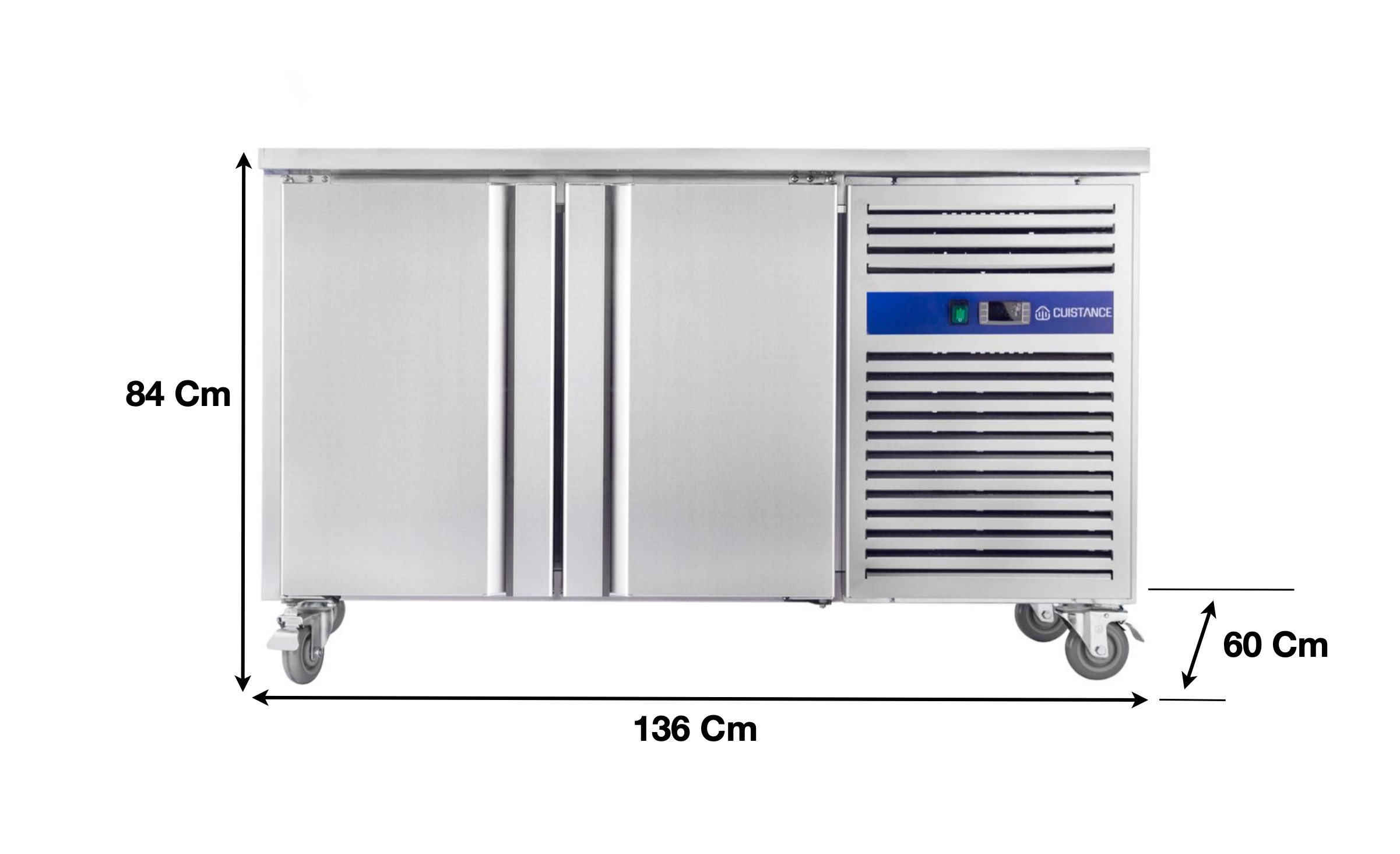 Meuble table congélateur – 2 portes pleines | CUIST SNACK2100BT - EQUIPEMENT RESTAURATION