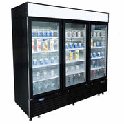 Armoire réfrigérée vitrée négative - 3 portes - Noir - MCF8728GR - EQUIPEMENT RESTAURATION