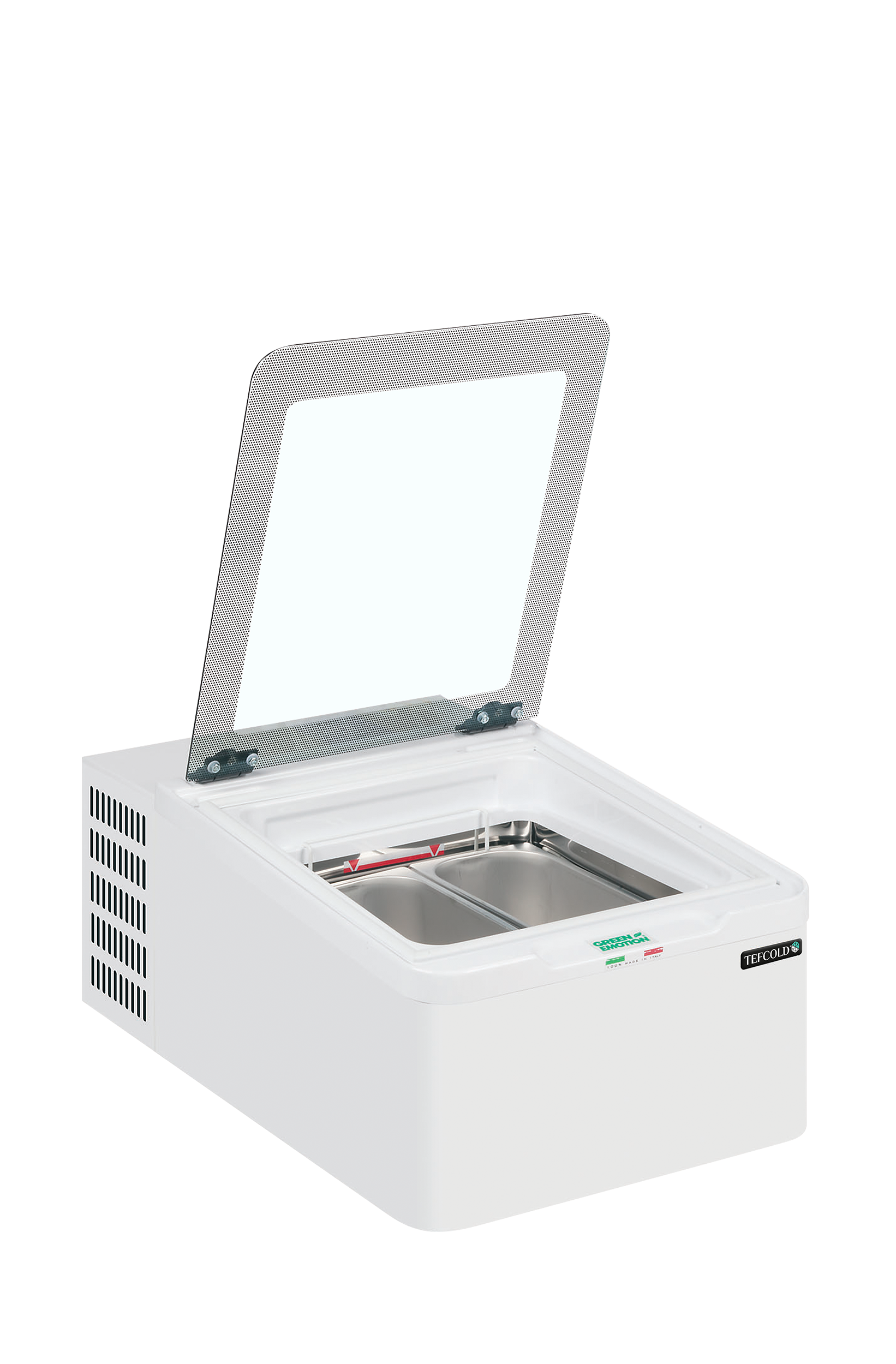 ICE2 Congélateur De Crème Glacée Armoire Frigorifique 2 Bacs Napoli Pour Comptoir Professionnel