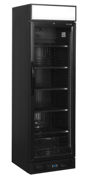 Armoire Frigorifique À Boissons CEV435CP Noir Porte Vitrée Led Intégrée Ventilé Professionnel