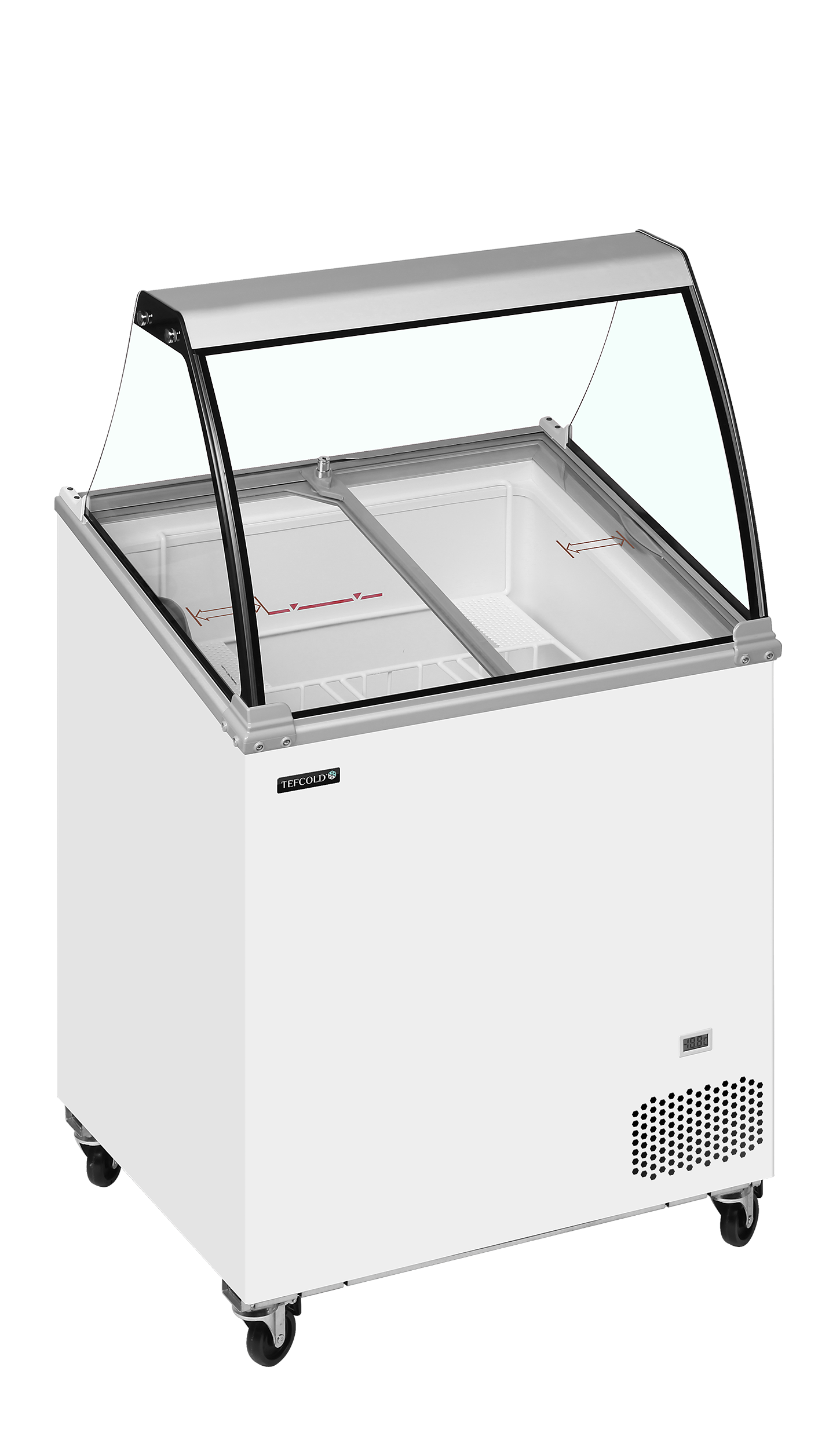 Congélateur De Crème Glacée IC201SCE SO Gamme IC SO Avec Couvercles Coulissants Et Haut Vitrine Pour Branding