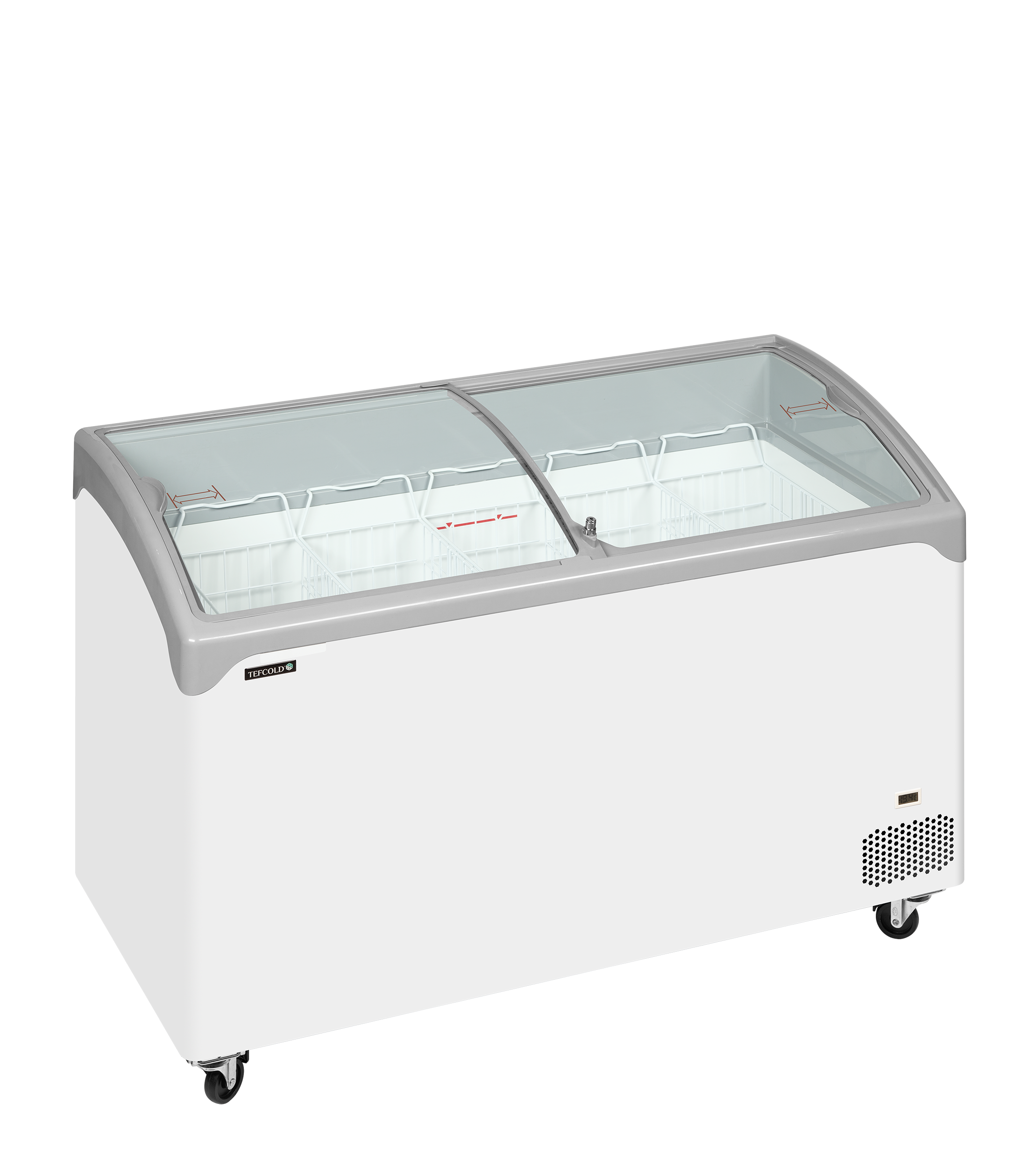 Armoire Frigorifique NIC Congélateur Crème Glacée NIC401SCEB 2 Portes Positif Négatif Roues