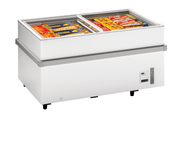 Armoire Frigorifique Négative 2 Portes SSF150 Congélateur De Supermarché Avec Couvercles Coulissants En Verre Trempé