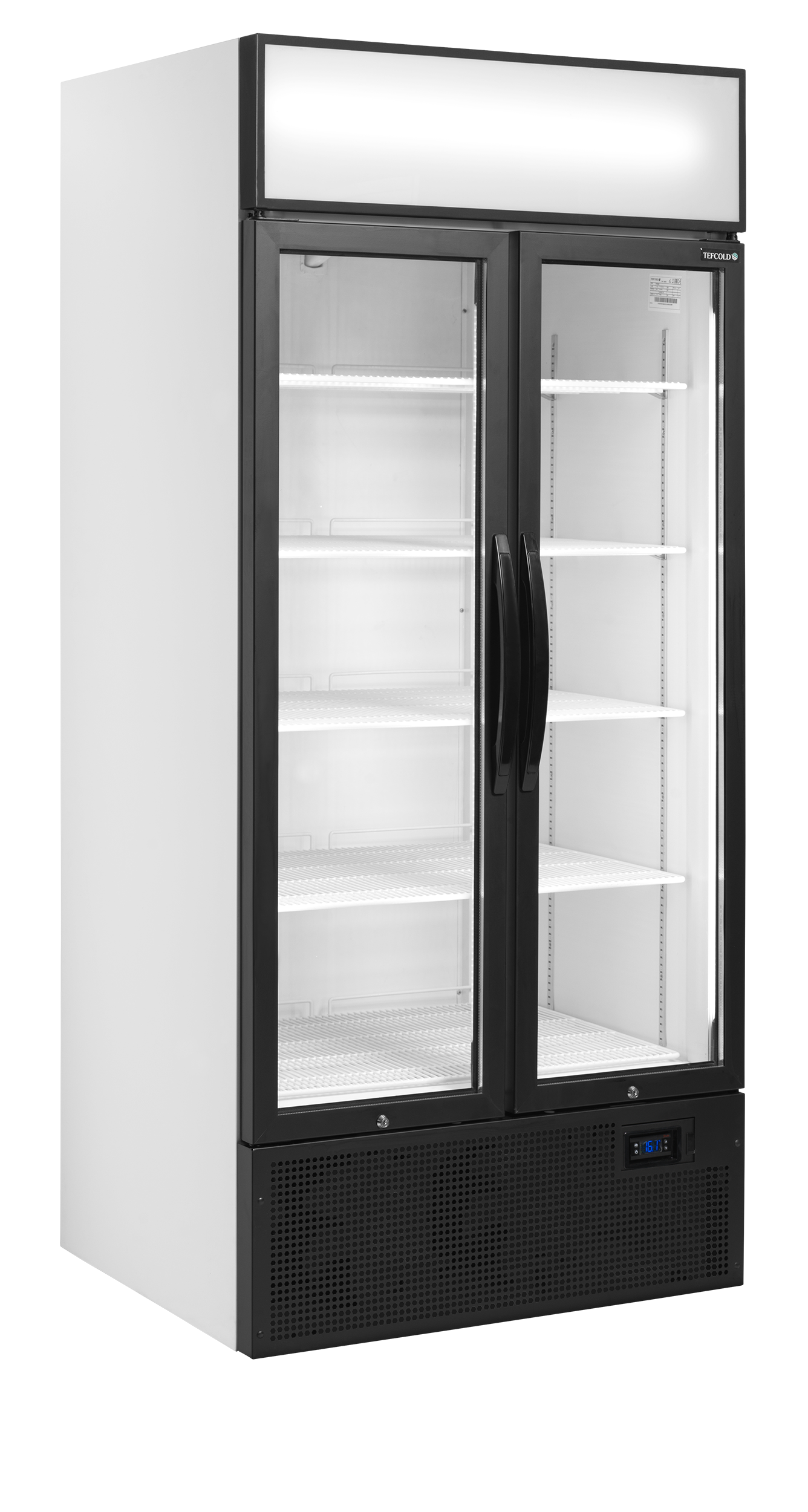 Armoire Frigorifique De Présentation FSC891H Vitrine Réfrigérée À 2 Portes Avec Caisson Lumineux