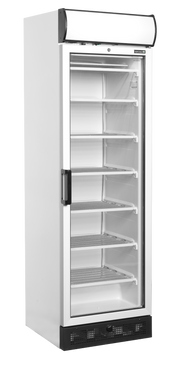 UFFS371GCP Congélateur Vertical De Vitrine Froid Négatif Porte Vitree Chauffee Evacuation Degivrage Systeme Statique