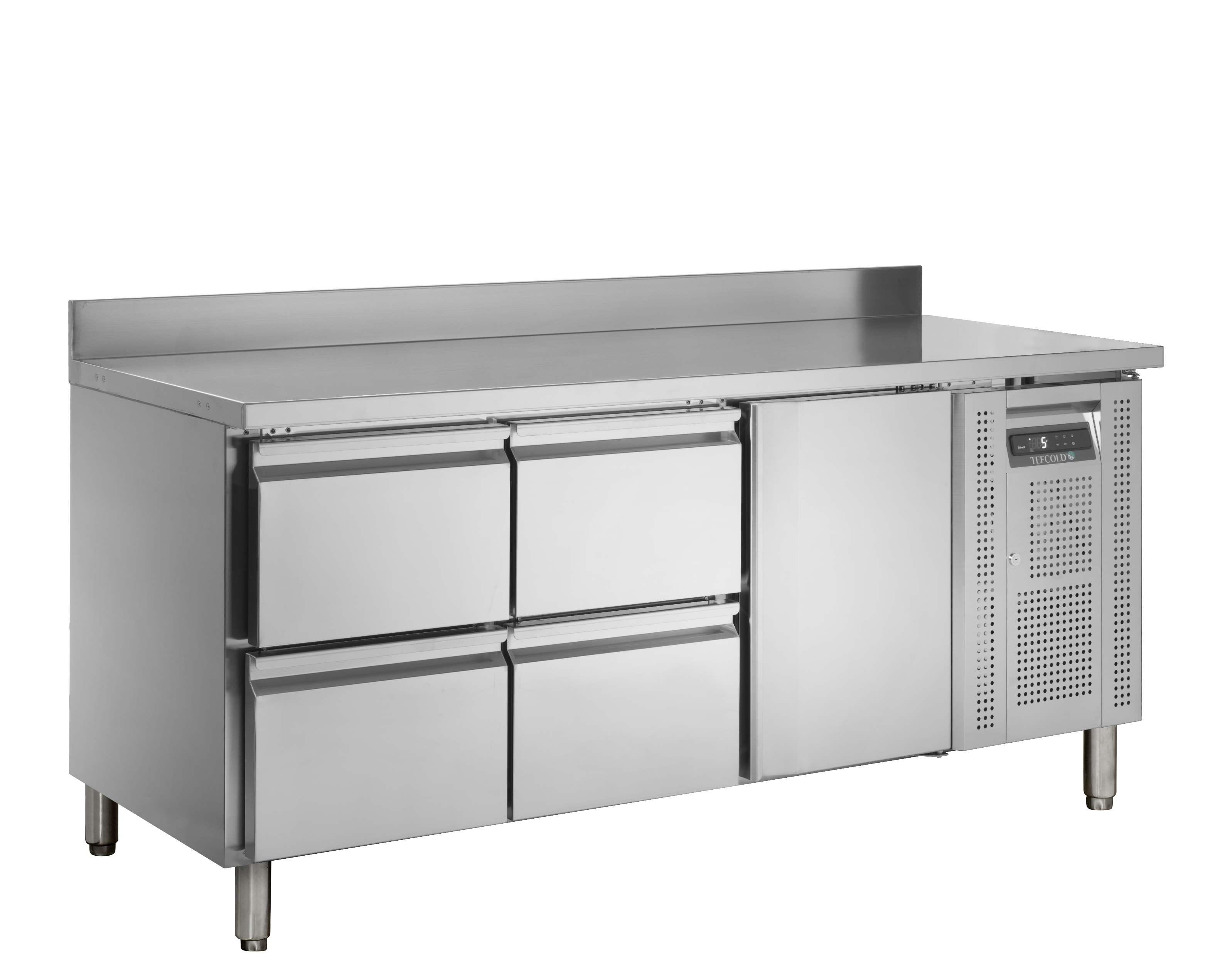 CK Refroidisseur De Comptoir GN1/1 Inox SS304 CK7340 Avec Portes Pleines Ou Vitrées Pour Cuisine Professionnelle