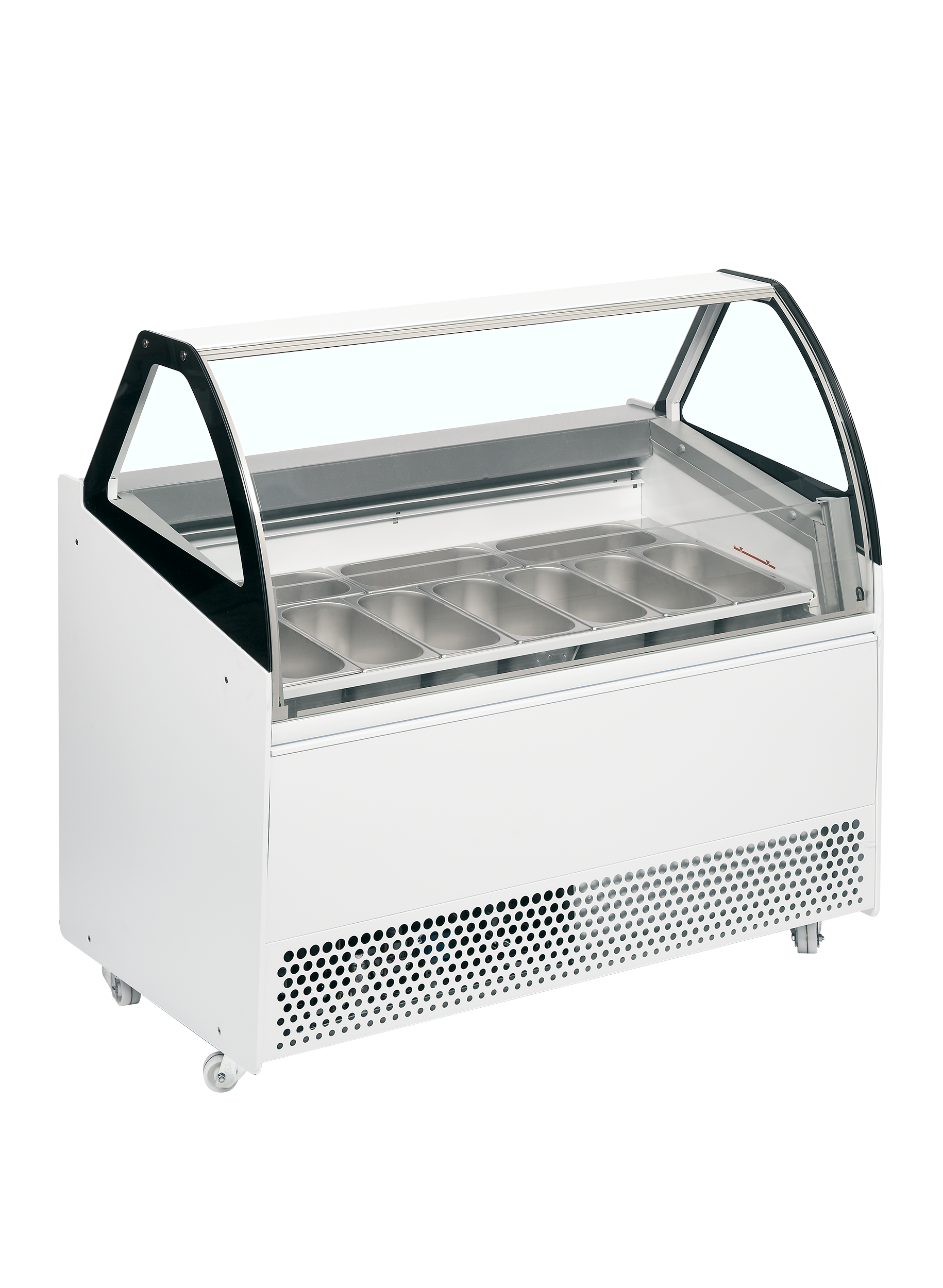 Vitrine Ventilée Bermuda View RV10 Pour Glace En Bac, 10 Bacs, Réfrigération Ventilée Professionnelle
