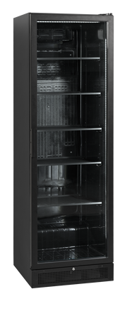 Armoire Frigorifique Vitrine Boissons Noire SCU1425H Porte Vitree Réversible Réfrigération Professionnelle