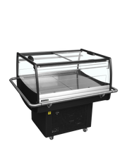 Armoire Frigorifique Noire À Impulsion 2 Portes PDC90SL-2 Avec Plexiglas Quatre Faces Visibilité Produit