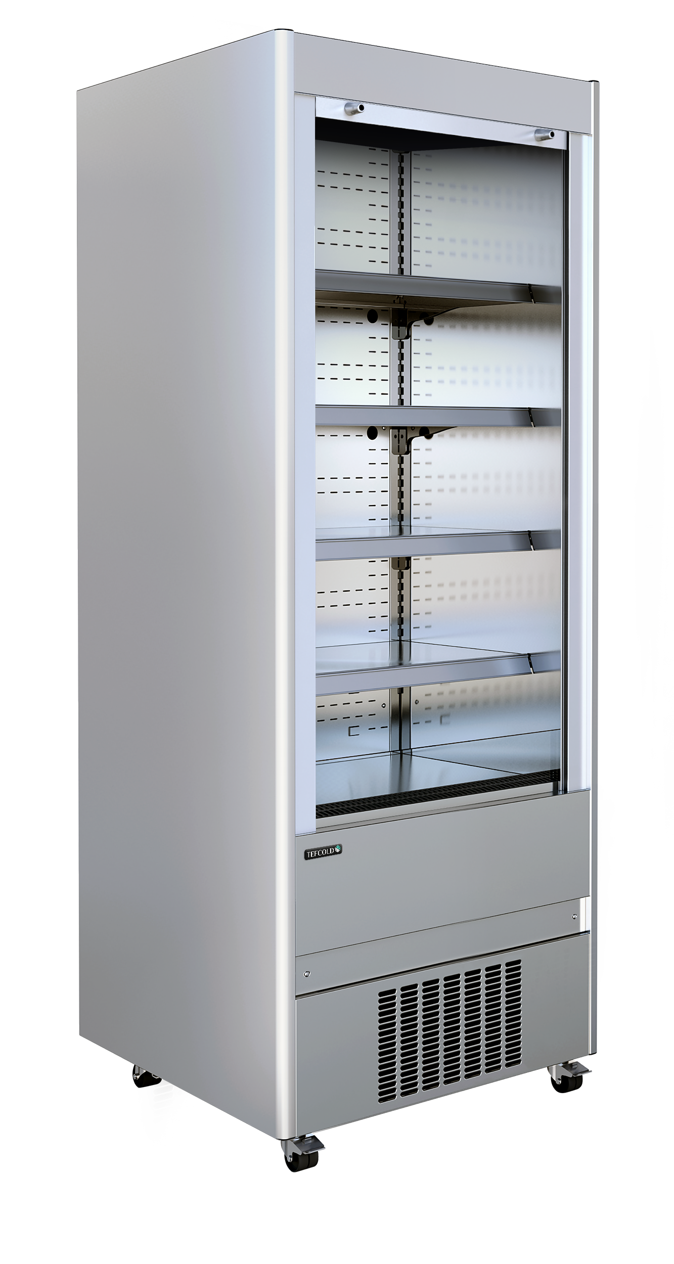 Vitrine Réfrigérée Inox MCX90M Armoire Frigorifique Professionnelle 2 Portes Serrure Manuelle