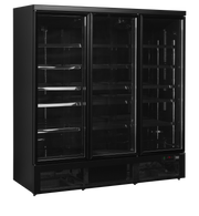 Atom Maxi C3DBB Réfrigérateur Vitré Positif 2 Portes Avec Éclairage LED Et Étagères Réglables