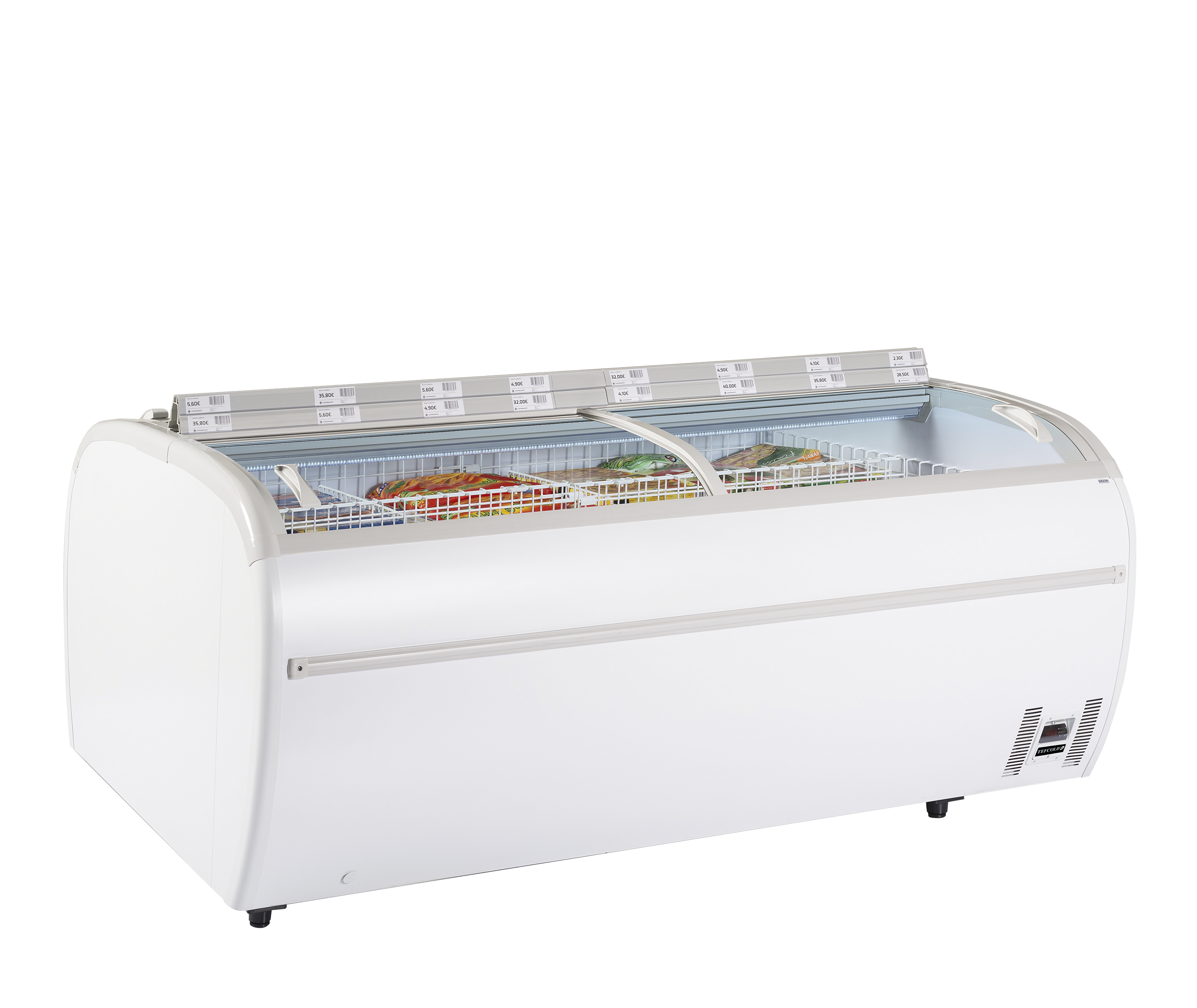 Twin 220F Congélateur De Supermarché Armoire 2 Portes Négatif Espace Optimisé Idéal