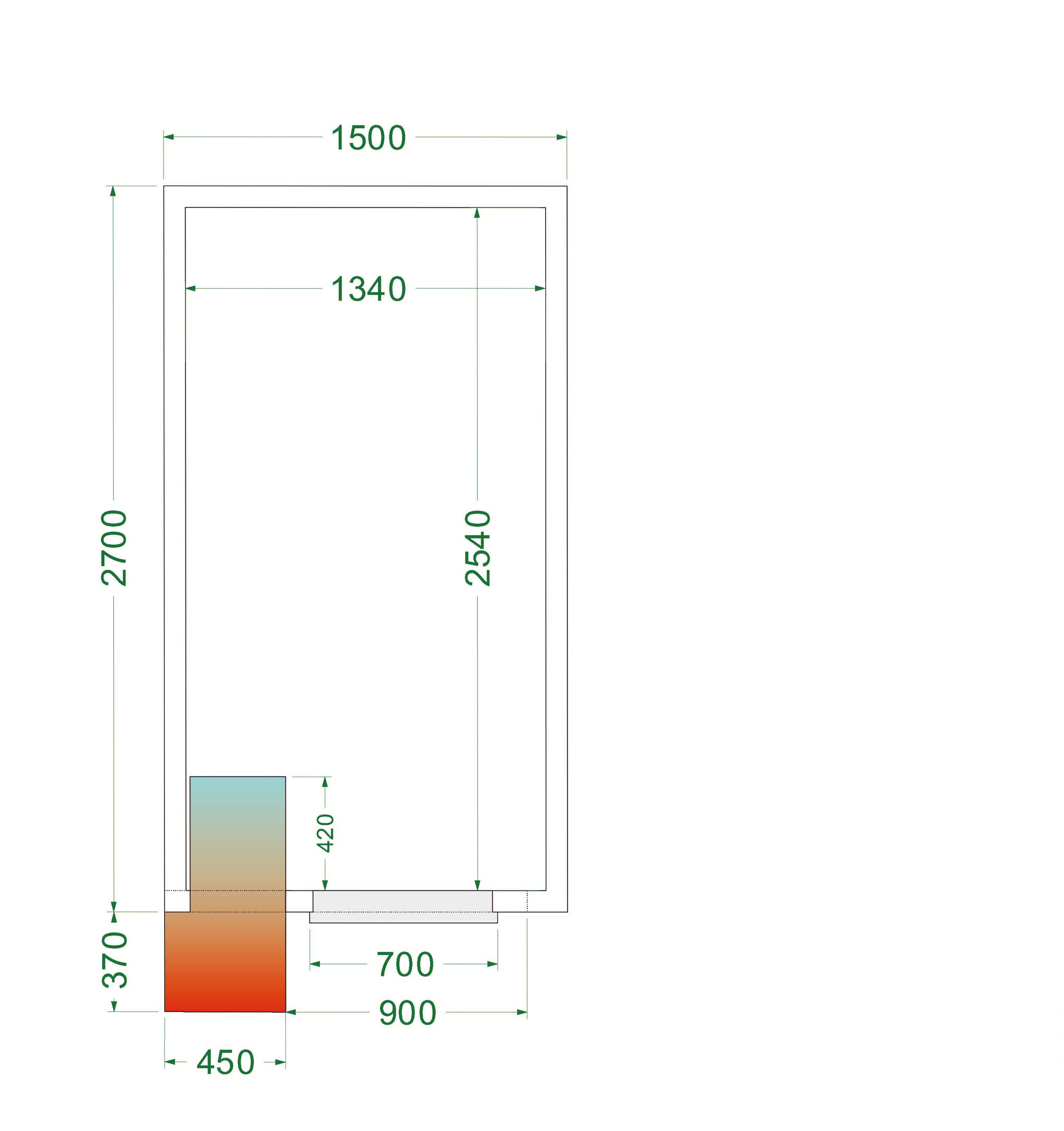 Chambre Froide Professionnelle 2 Portes CRPF1527 Armoire Réfrigérée Pour Restauration