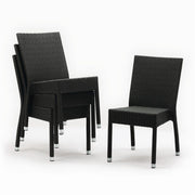 Chaises en rotin PE Bolero anthracite (Lot de 4) - EQUIPEMENT RESTAURATION