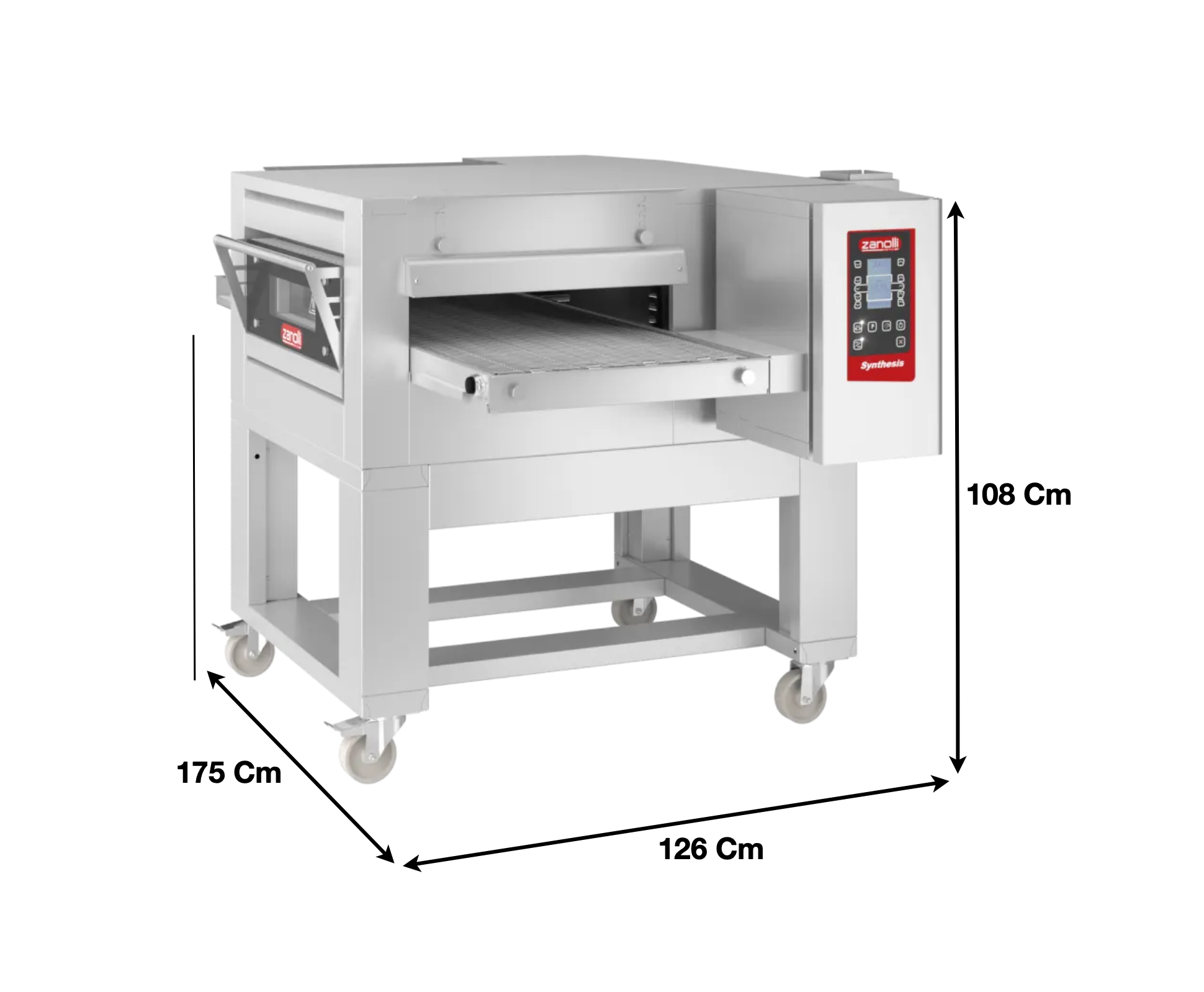 Four à convoyeur 50cm – Gaz – Avec Support | Marque : Zanolli SYNTHESIS 08/50 GAS/MC DIG - EQUIPEMENT RESTAURATION