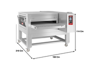 Four à convoyeur 80cm – Gaz – Avec Support | Marque : Zanolli SYNTHESIS 12/80 GAS/MC DIG - EQUIPEMENT RESTAURATION