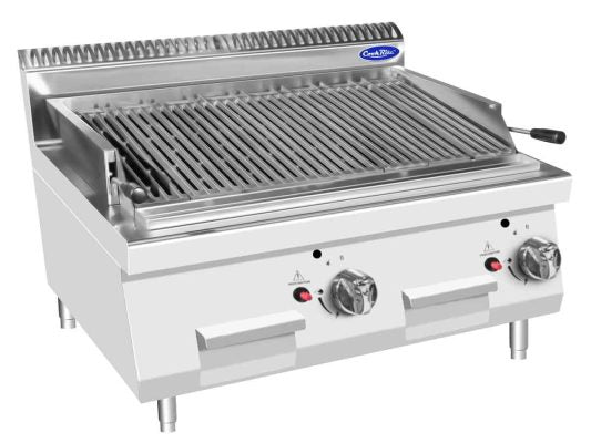 Grill gaz avec poignées - 2 brûleurs - Inox - AT7G8CM-C - EQUIPEMENT RESTAURATION