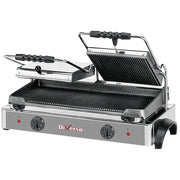Grill panini électrique double, plaques rainurées - WR-GR82-62 - EQUIPEMENT RESTAURATION