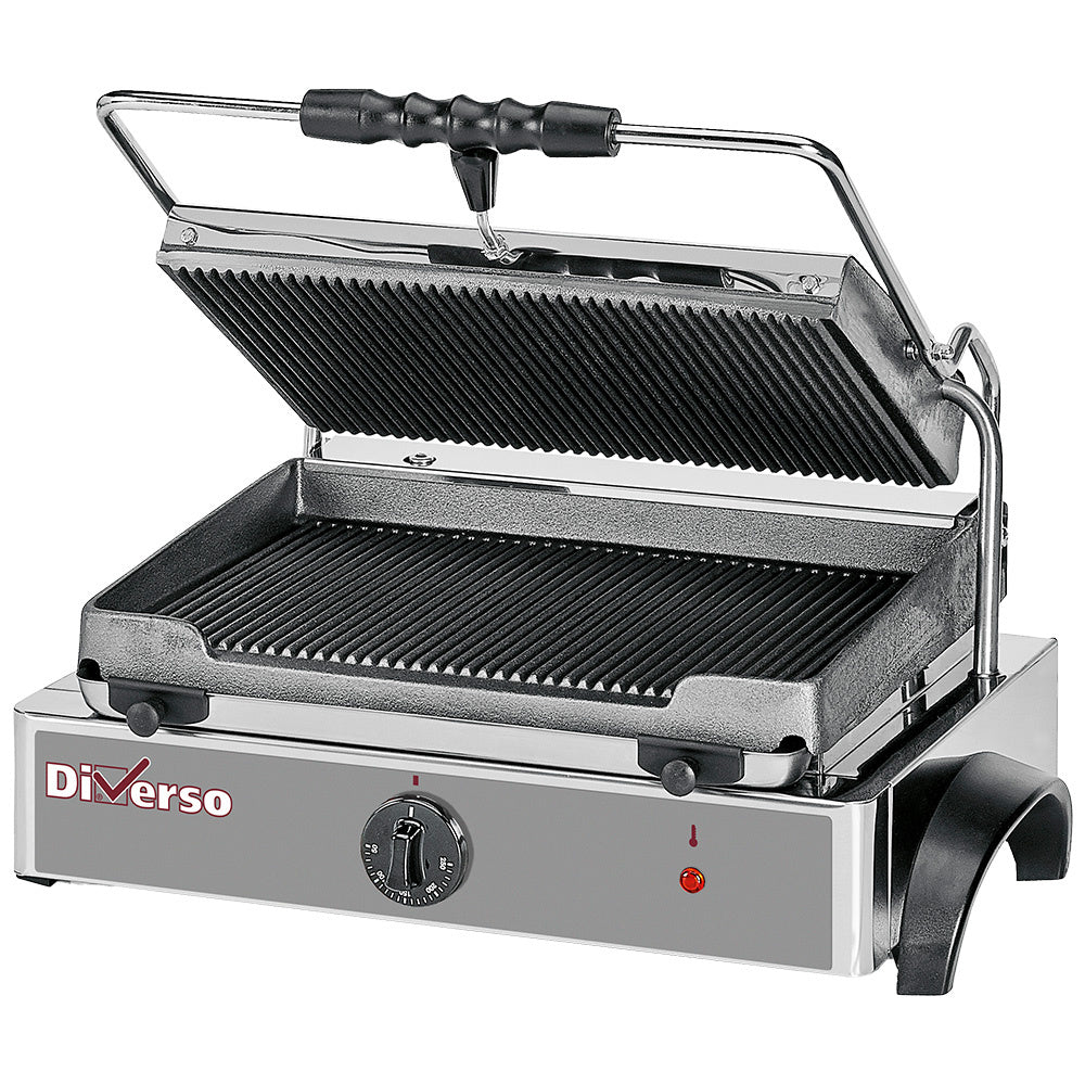 Grill panini électrique Medium, plaques rainurées - WR-GRPN-43 - EQUIPEMENT RESTAURATION