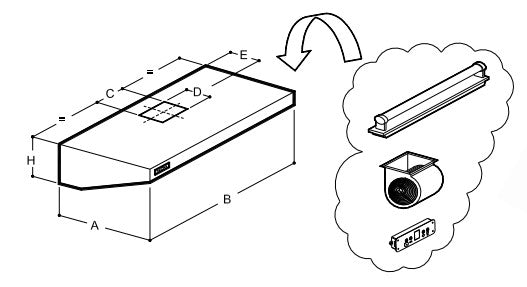 Hotte murale avec moteur 1000 x 900 x 450 mm avec variateur, éclairage, filtre et robinet de vidange - EQUIPEMENT RESTAURATION