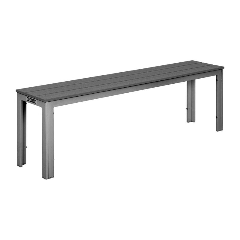 Bancs à lattes Bolero Valletta gris (lot de 2) - EQUIPEMENT RESTAURATION