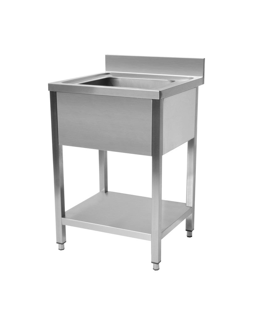 Plonge en inox 700 x 700 x 950 mm | CUIST STSK077 - EQUIPEMENT RESTAURATION