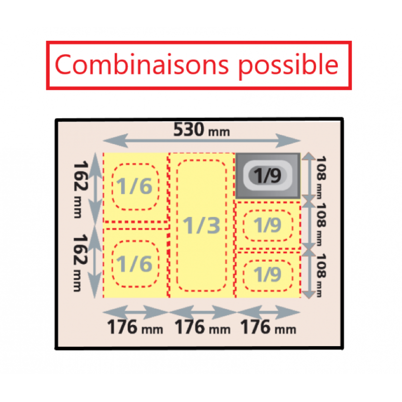 Meuble à pizza réfrigérée – 3 portes pleines GN1/1 – 8 x GN1/6 | CUIST PS903 - EQUIPEMENT RESTAURATION