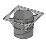 Support conduit pour tourelle 040/045/050 | 414050SC | ALVENE - EQUIPEMENT RESTAURATION