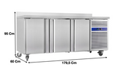Meuble table congélateur – 3 portes pleines | CUIST SNACK3200BT - EQUIPEMENT RESTAURATION