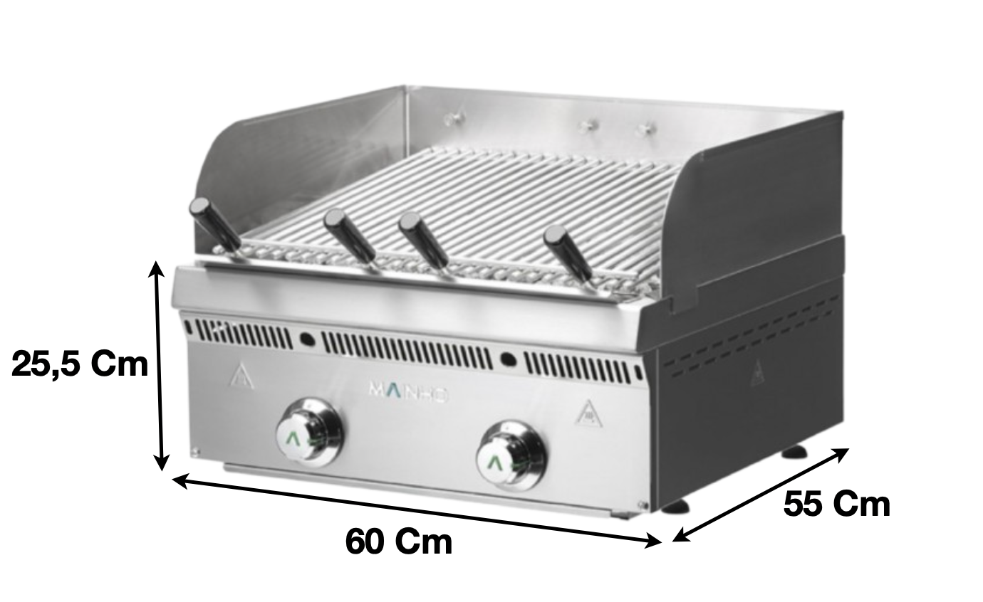 Grillade charcoal 2 zones gaz – Grille Poisson | PBV60 | MAINHO - EQUIPEMENT RESTAURATION