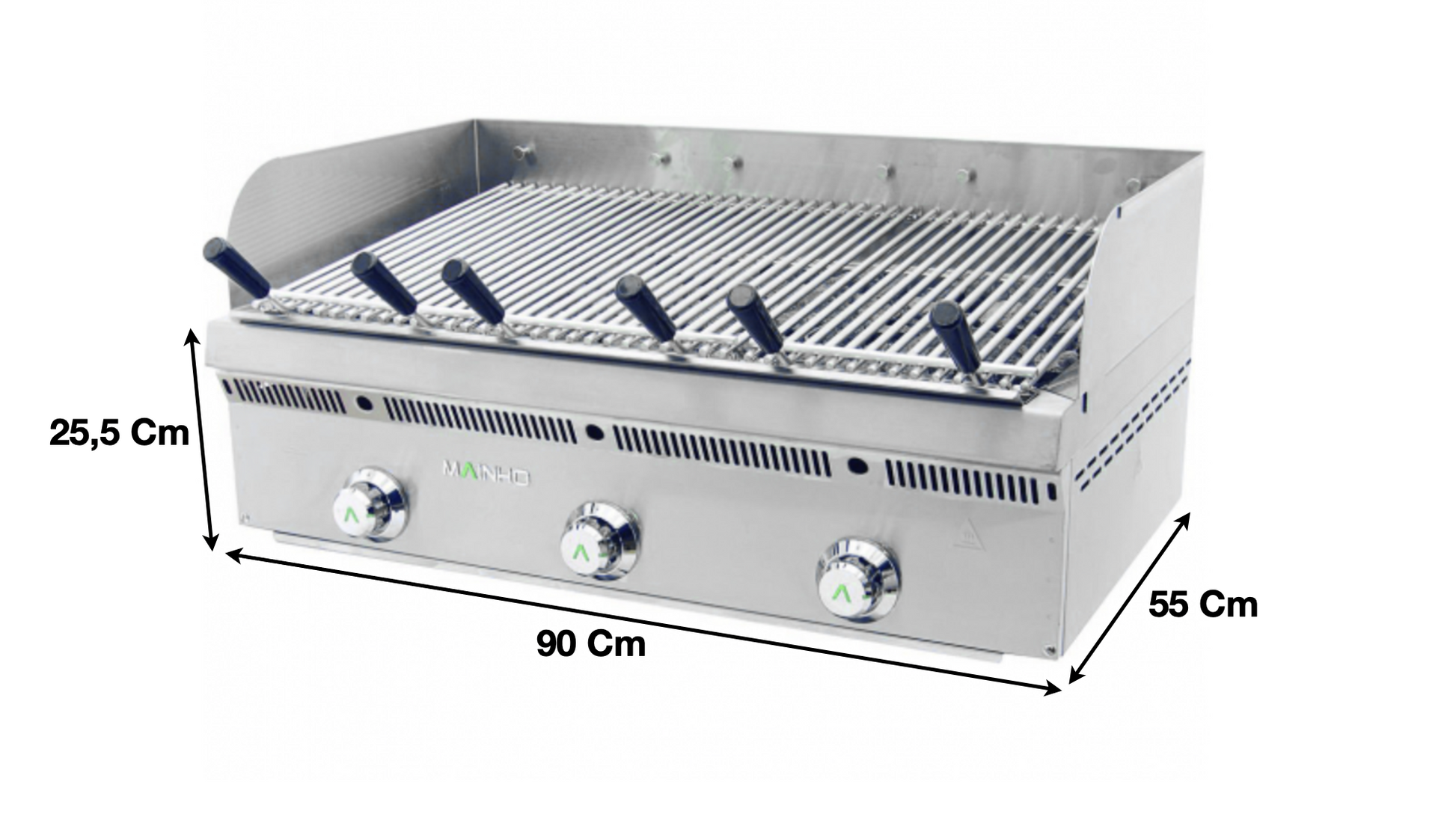 Grillade charcoal 3 zones gaz – Grille Poisson, Marque: MAINHO | M04-PBV90O - EQUIPEMENT RESTAURATION