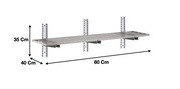 Etagère murale ajourée en inox 800 x 400 x 350 mm | CUIST STSA084 - EQUIPEMENT RESTAURATION