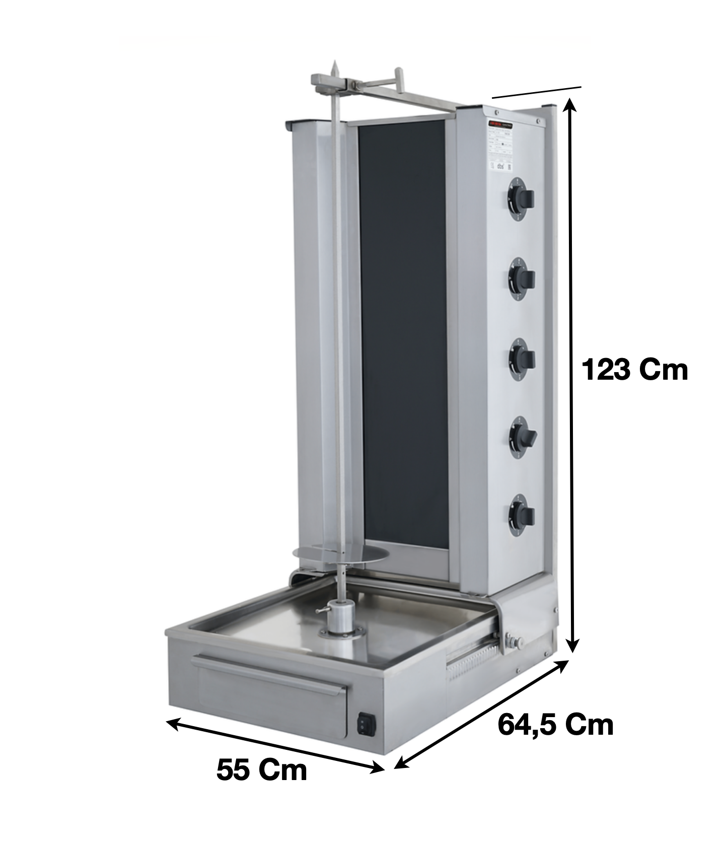 Machine à kebab 5 Zones ELEC – Marque: SGS GASTRO | SGS-DS-47 - EQUIPEMENT RESTAURATION