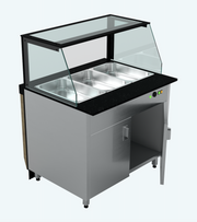 Bain-Marie 150Cm / 4 x GN1/1 – Série LUXUS SGS-BEH-150 | Marque: SGS - EQUIPEMENT RESTAURATION
