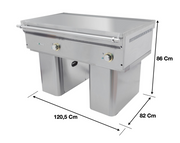 Plaque 2 zones chromée électrique – Série TEPPANYAKI | MAINHO FCE-120/7 - EQUIPEMENT RESTAURATION