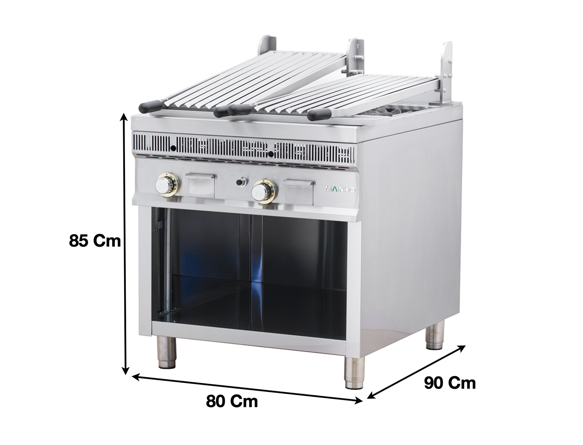 Grillade charcoal 2 zones gaz – Marque: MANHO | M04-PSI80 - EQUIPEMENT RESTAURATION