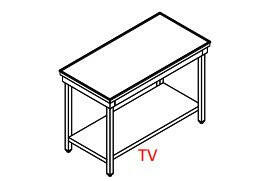 Table de travail avec tablette inférieure - 800x700 - TL871KD - EQUIPEMENT RESTAURATION