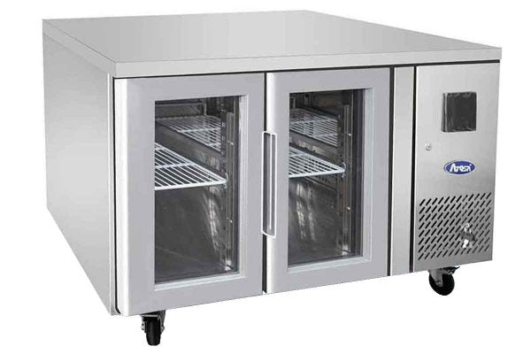 Table réfrigérée positive GN1/1 vitrée - 2 portes - Inox - EPF3721GR - EQUIPEMENT RESTAURATION