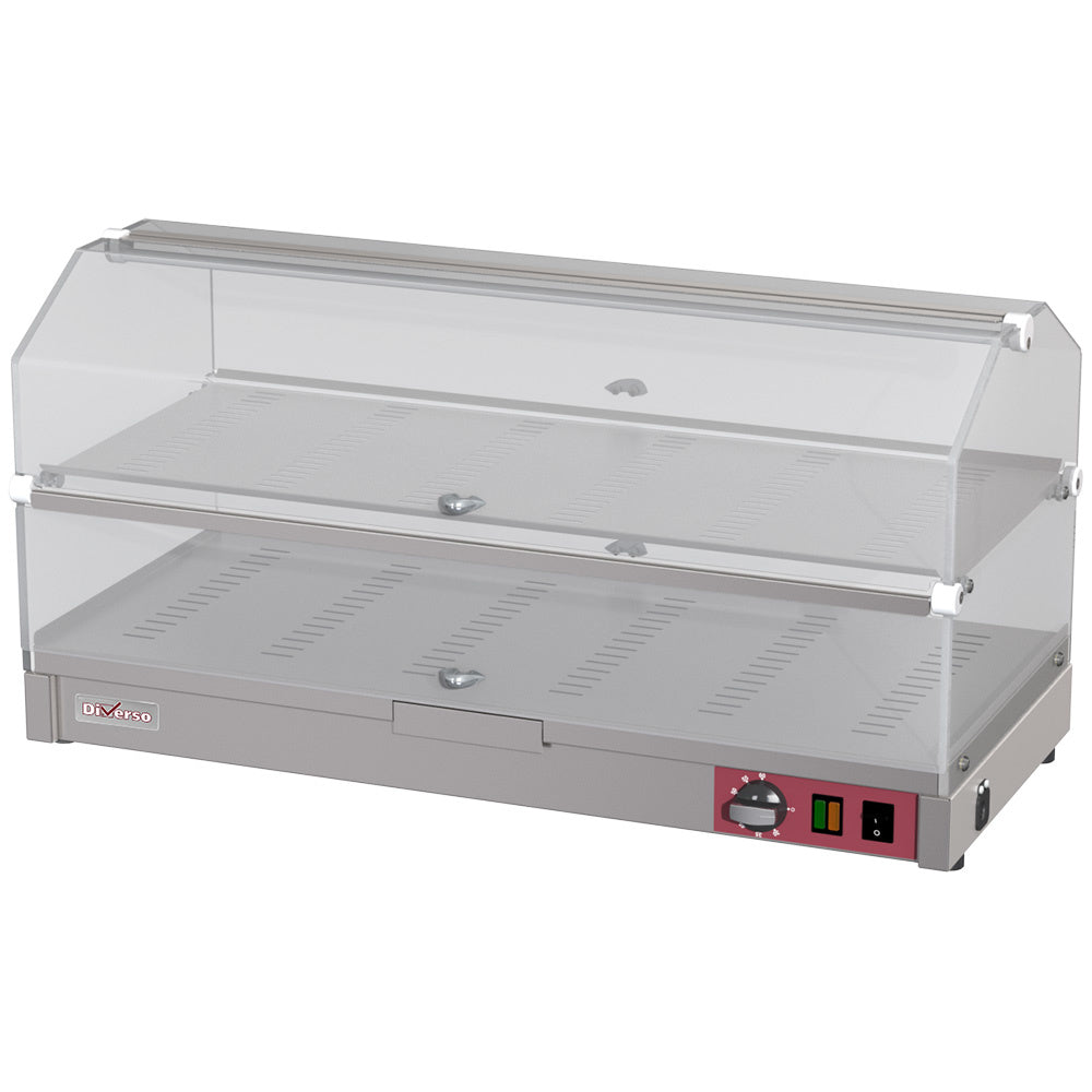 Vitrine chauffante de comptoir - 2 étages L800 - WR-EVC2-68 - EQUIPEMENT RESTAURATION