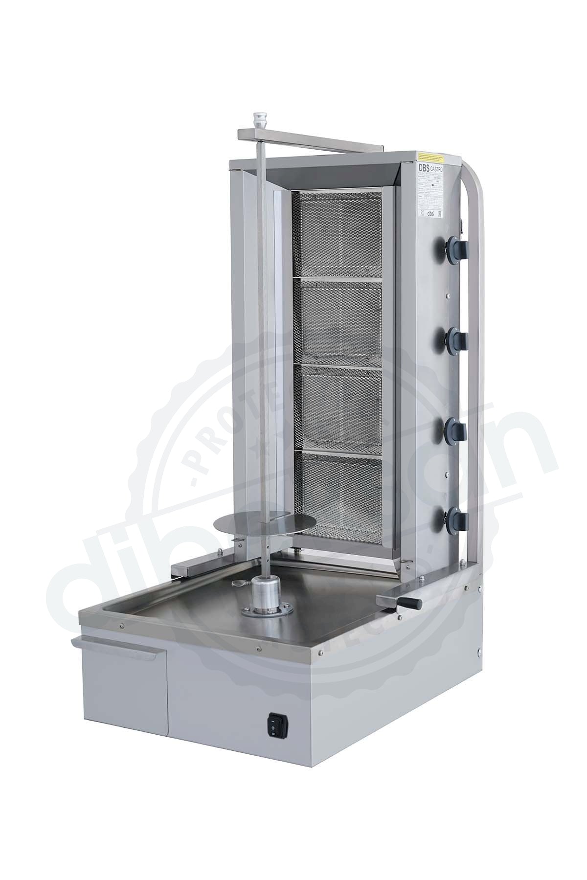 Machine à kebab 4 Feux avec 2 Volet et extension – Marque: SGS GASTRO / FGEER| SGS-DS-24