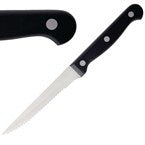 Couteaux à viande Olympia manche noir (Lot de 12) - EQUIPEMENT RESTAURATION 